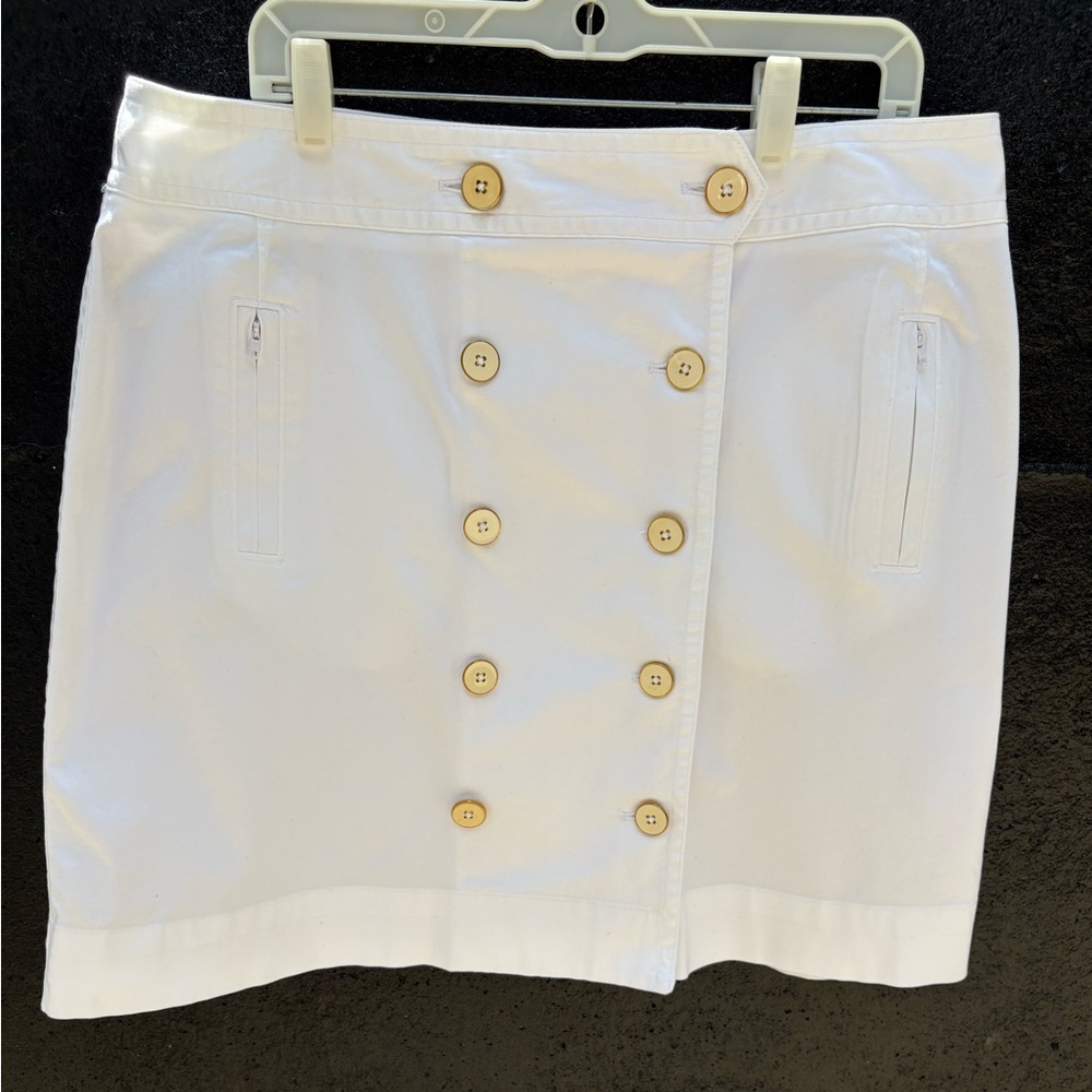Sharagano Women’s White Pencil Skirt Resort Wear Size 16W